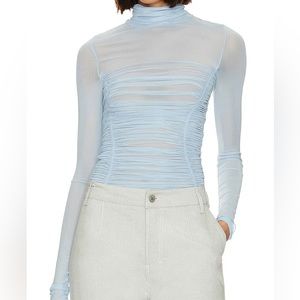Free People Intimately FP Under It All Bodysuit In Silver Blues